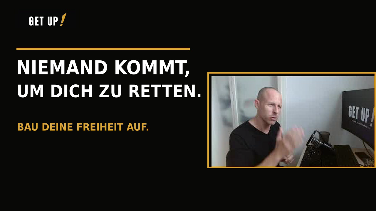 Heiko Matamaru mit dem Text Niemand kommt, um dich zu retten – baue deine Freiheit auf